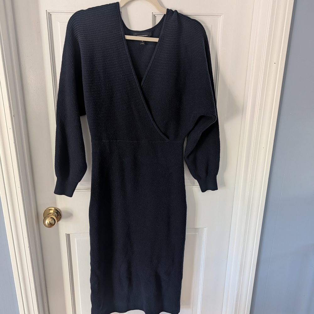 Banana Republic Navy Long Sleeve Dress